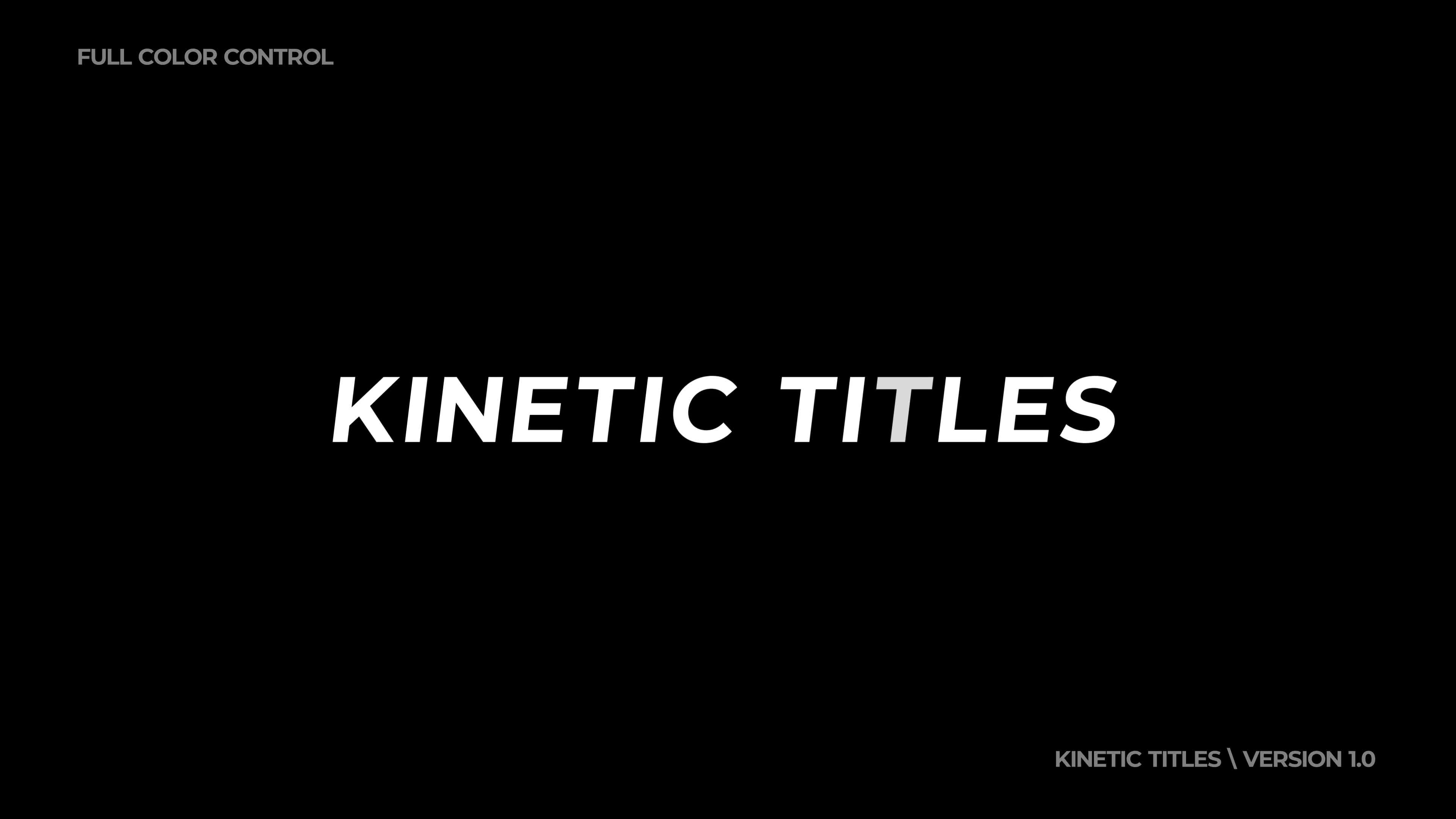 Kinetic Titles | FCPX Videohive 45191021 Apple Motion Image 1