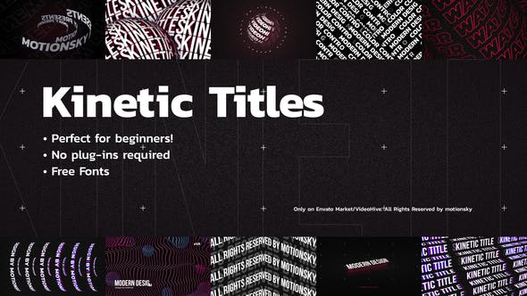 Kinetic Titles | Premiere Pro - 36381830 Videohive Download