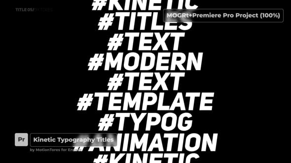 Kinetic Titles \ Premiere Pro - Download Videohive 30755309