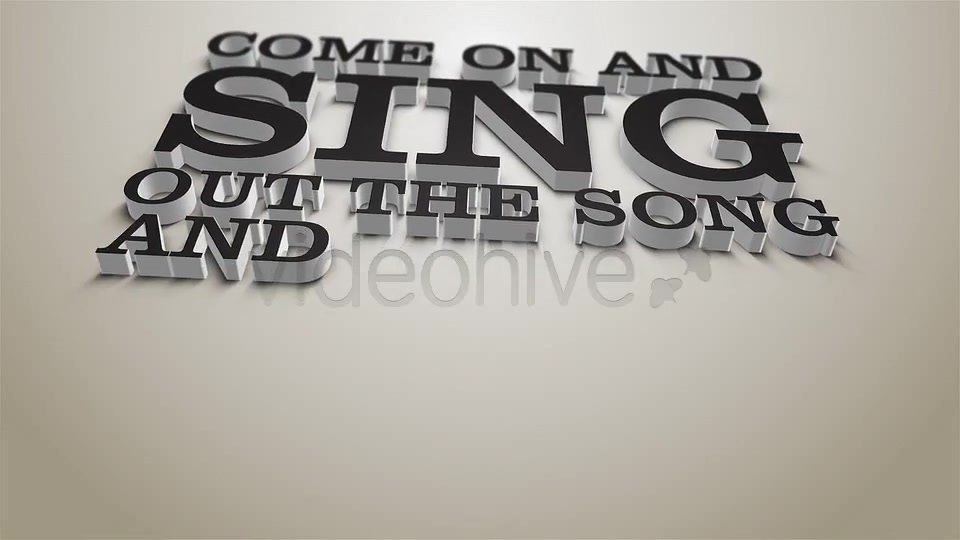 Kinetic Typography 3D Lyrics Two AE Projects - Download Videohive 4409665