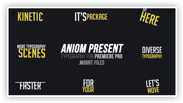 Kinetic Typography Suite | MOGRT - Videohive Download 22012703