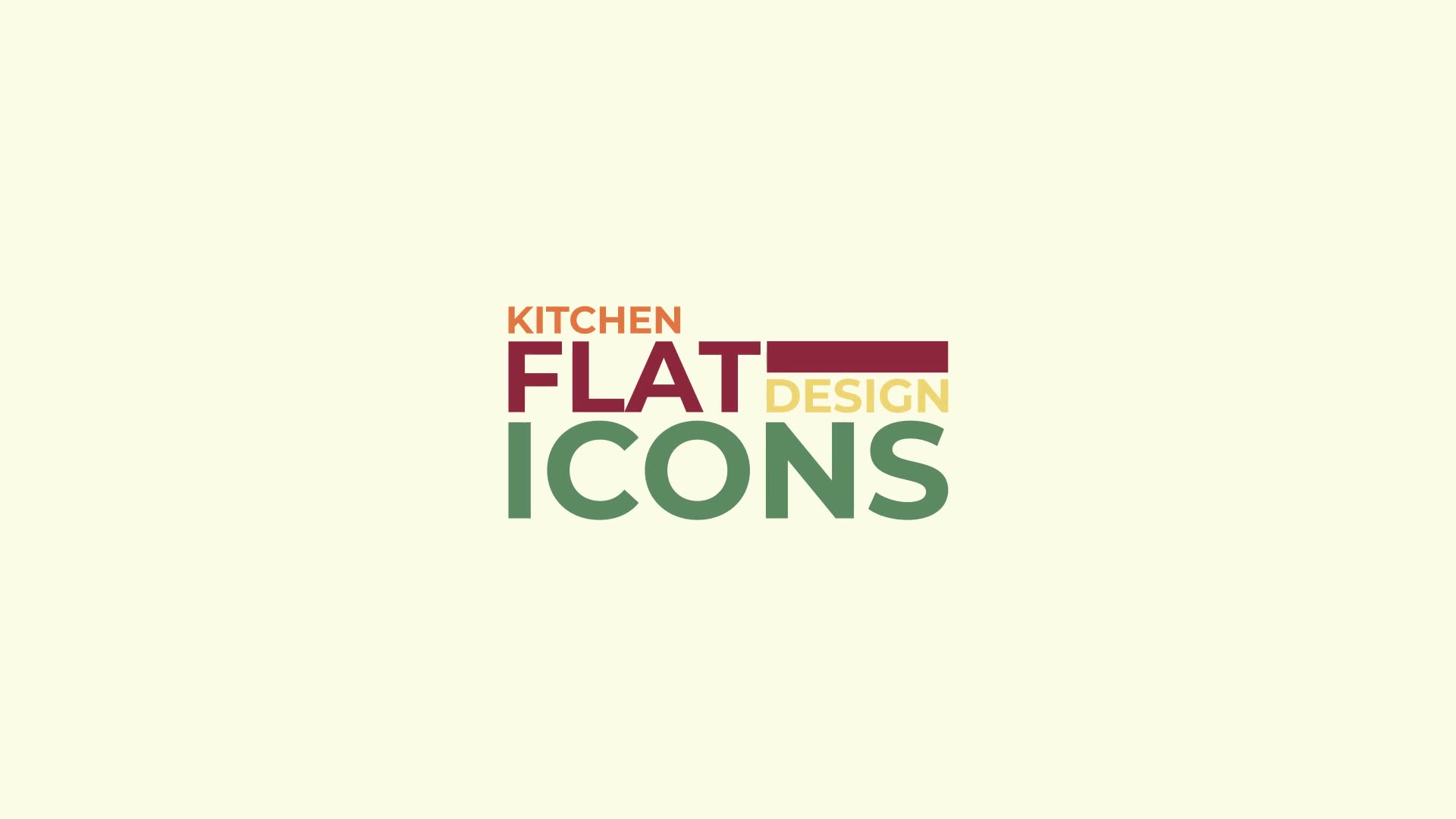 Kitchen Flat Design Icons Videohive 37260454 After Effects Image 2