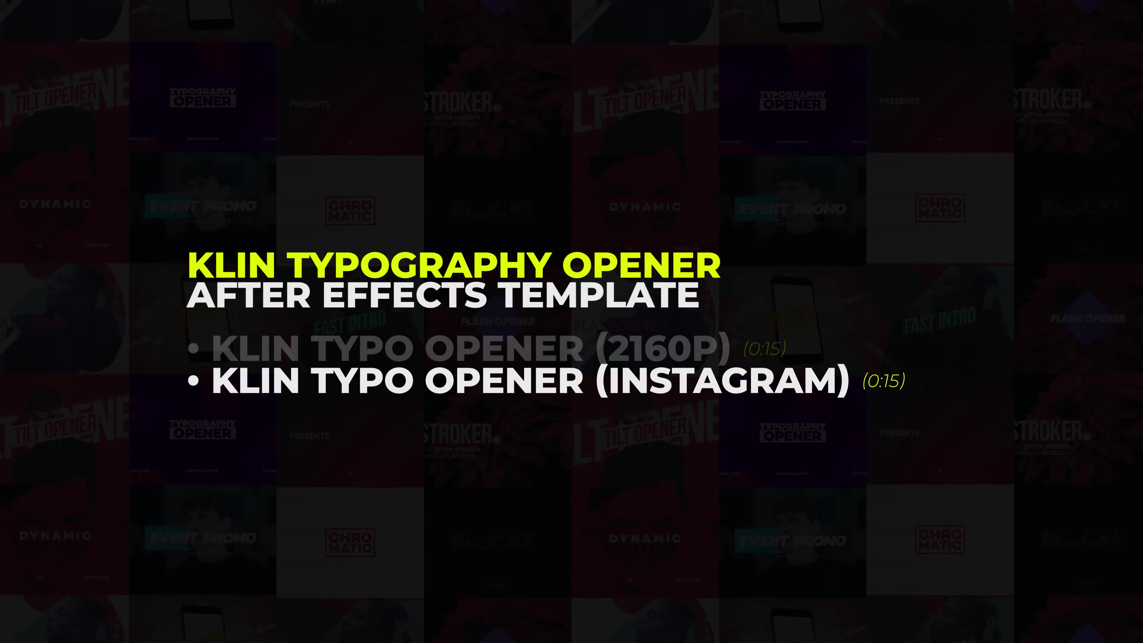 KLIN Typography Opener Stories Videohive 33397642 After Effects Image 6