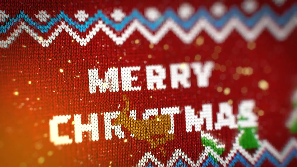 Knitted Christmas Sweater Logo Reveal - Download Videohive 19078304