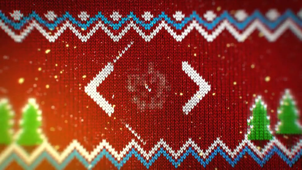 Knitted Christmas Sweater Logo Reveal - Download Videohive 19078304