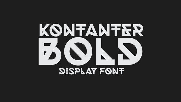 Kontanter Bold Animated Font - Videohive Download 16046596