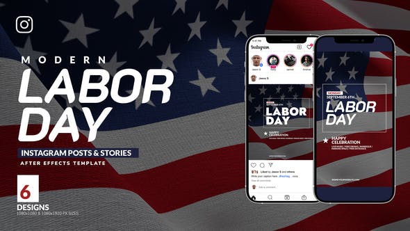 Labor Day Instagram Posts & Stories B103 - Videohive Download 33307706