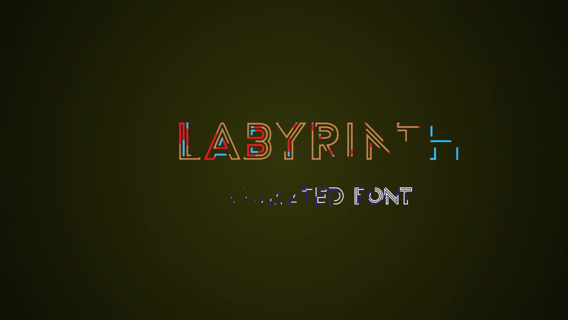 Labyrinth Animated Font - Download Videohive 18527773