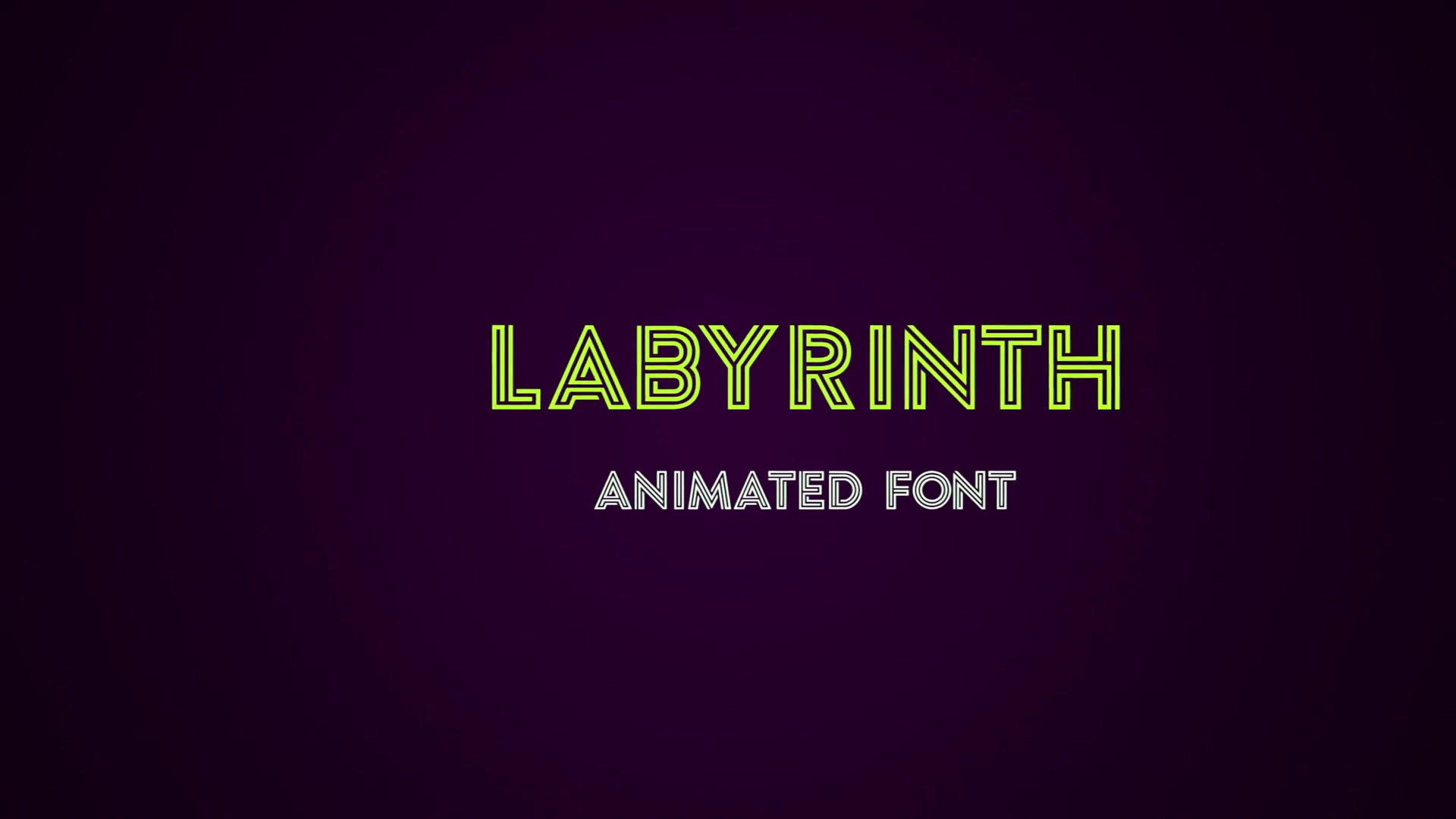 Labyrinth Animated Font - Download Videohive 18527773