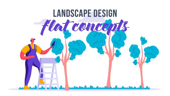 Landscape design Flat Concept - Download Videohive 33619925
