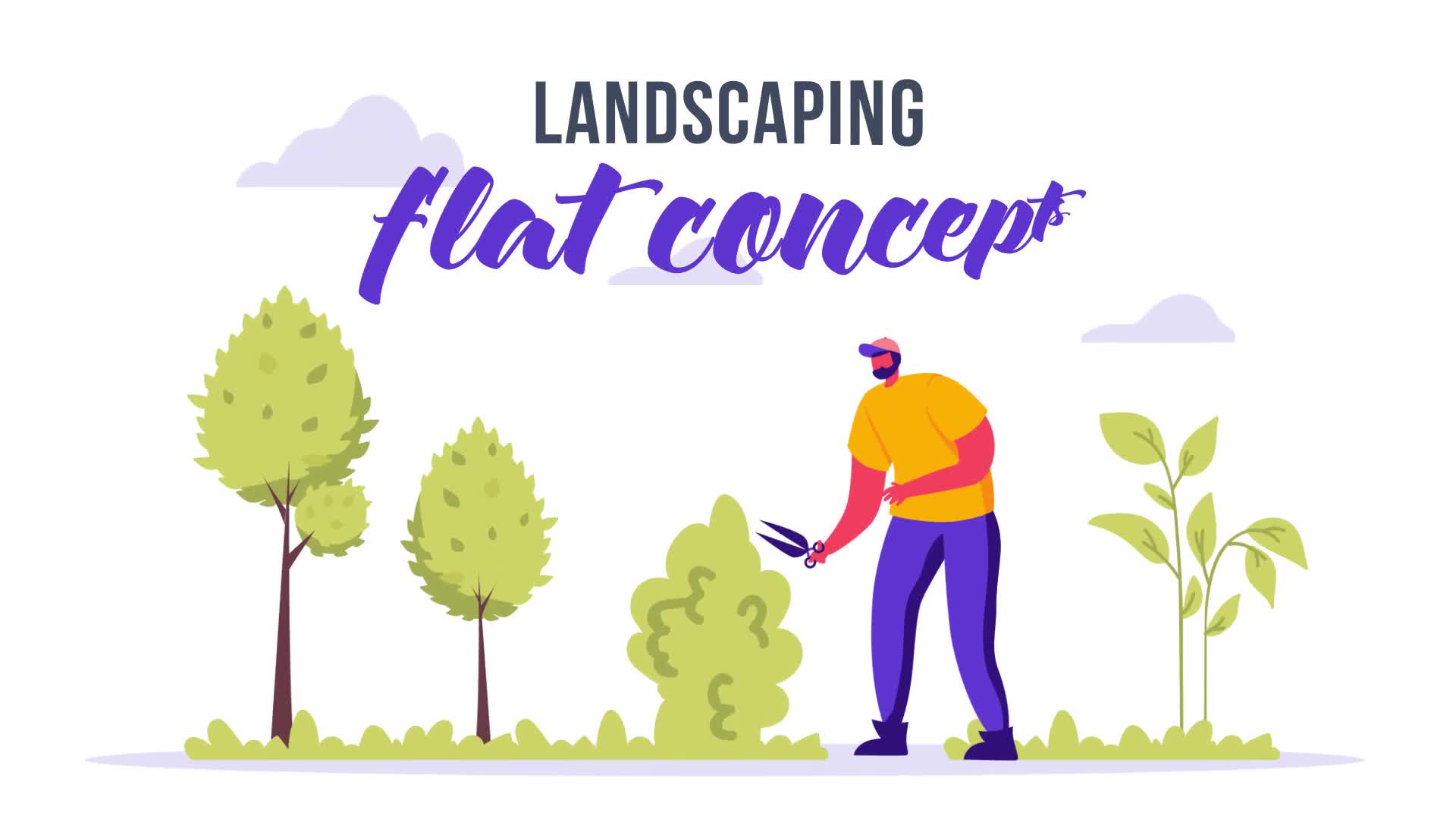 Landscaping Flat Concept Videohive 33619927 After Effects Image 1