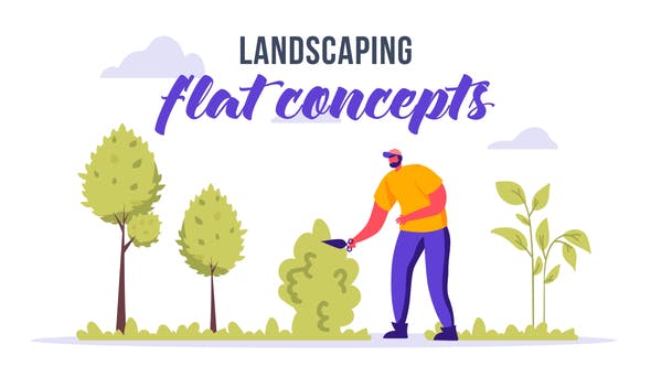 Landscaping Flat Concept - Download 33619927 Videohive