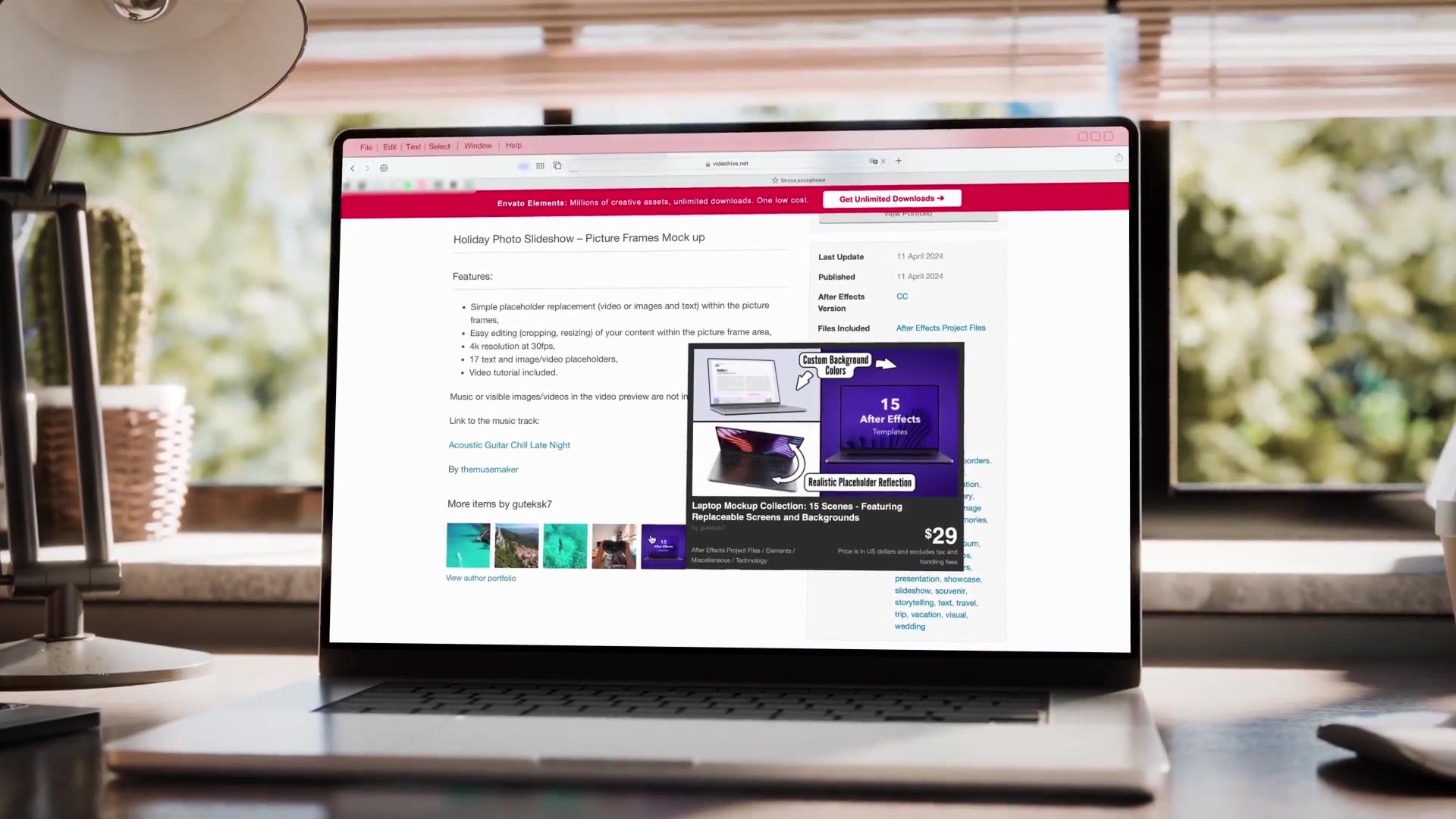 Laptop Screen Modular Mockup – 5 Animated Scenes with Drag & Drop | After Effects Videohive 51915984 After Effects Image 4