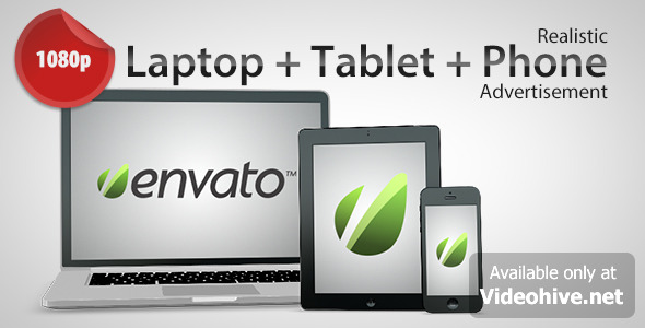Laptop + Tablet + Phone Advertisement - Download Videohive 5215280