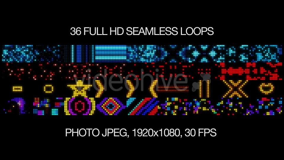 LED Wall Lights VJ Loops Pack - Download Videohive 8775874
