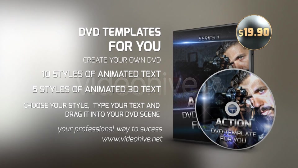 3D DVD Cover Mock-up - After Effects Project (VideoHive) » free