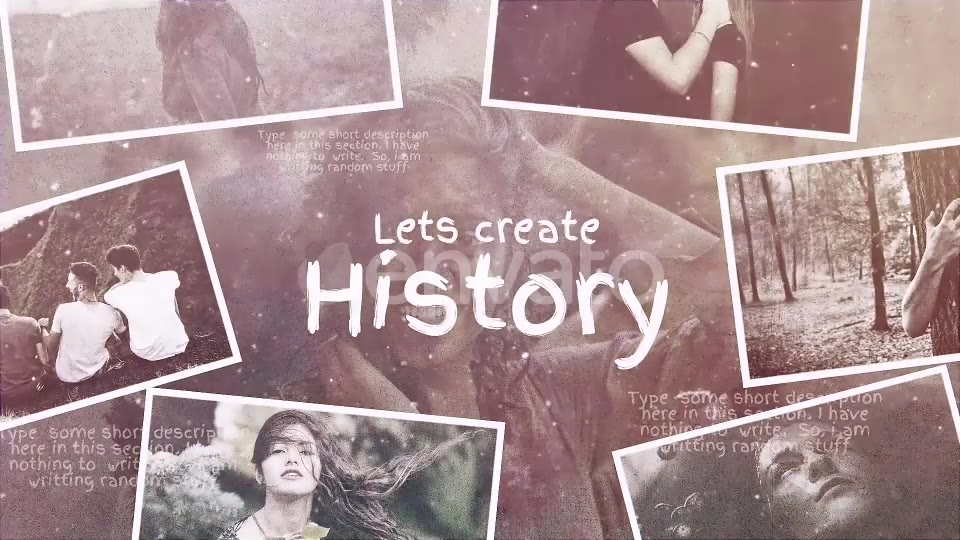 History after Effects. Create a story. Let's create. AE Project History. Story effects