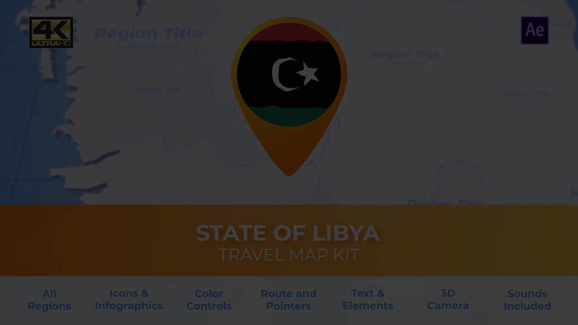 Libya Map State of Libya Travel Map Videohive 30442306 After Effects Image 6