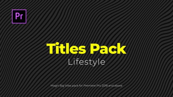 Lifestyle Titles Pack - 24005265 Download Videohive