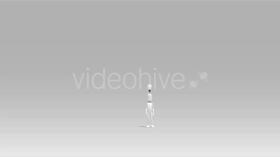 Light Bulb Man Walking - Download Videohive 19517291