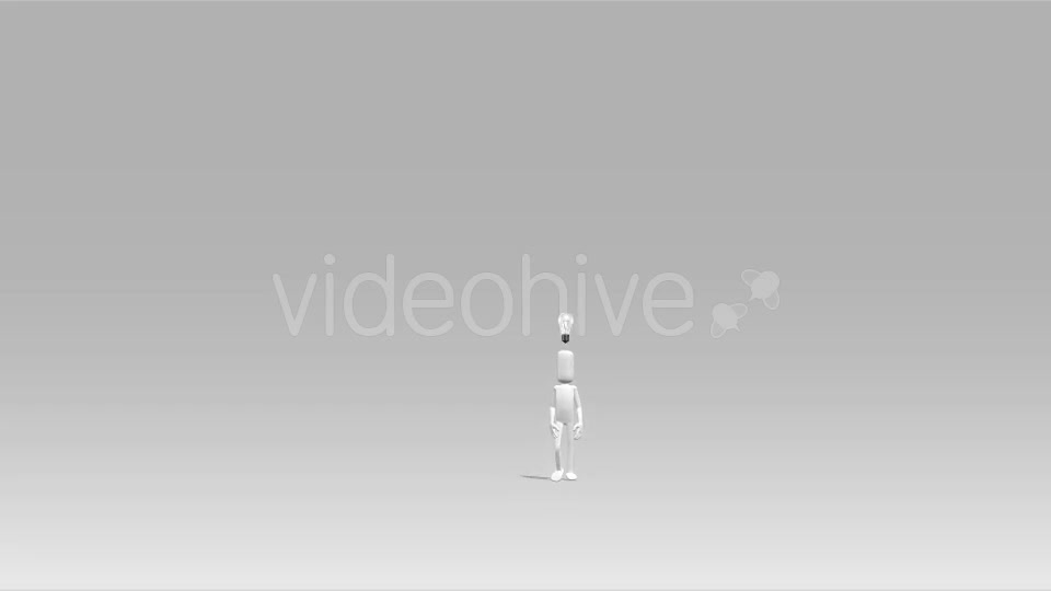 Light Bulb Man Walking - Download Videohive 19517291