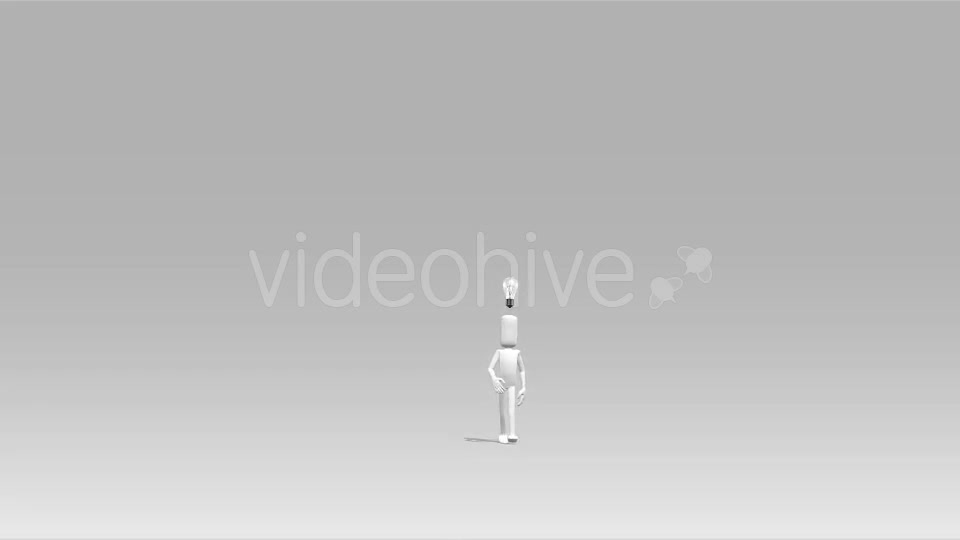 Light Bulb Man Walking - Download Videohive 19517291