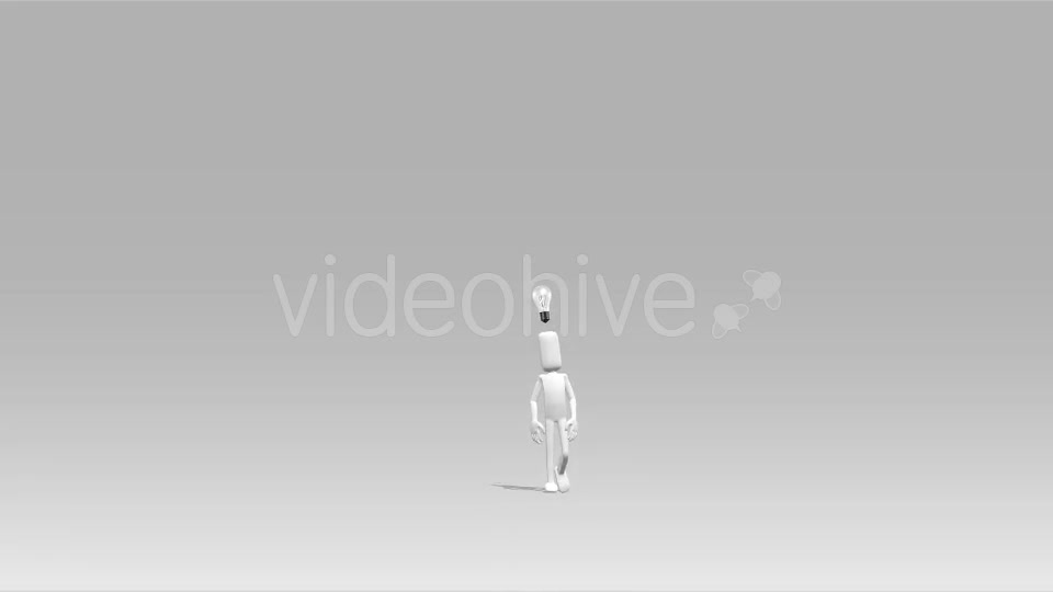 Light Bulb Man Walking - Download Videohive 19517291