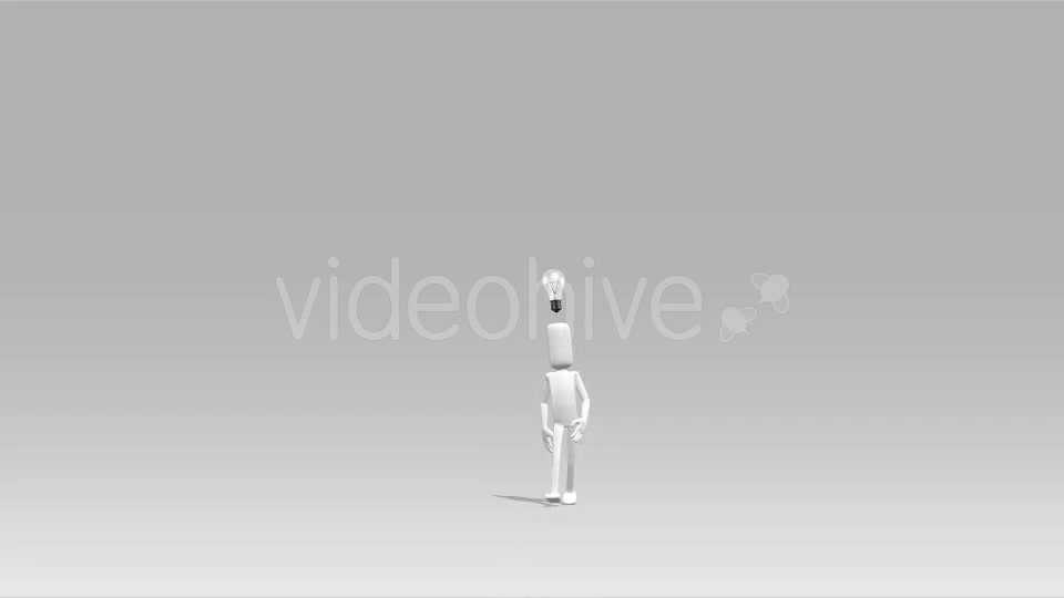 Light Bulb Man Walking - Download Videohive 19517291