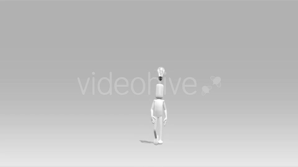 Light Bulb Man Walking - Download Videohive 19517291