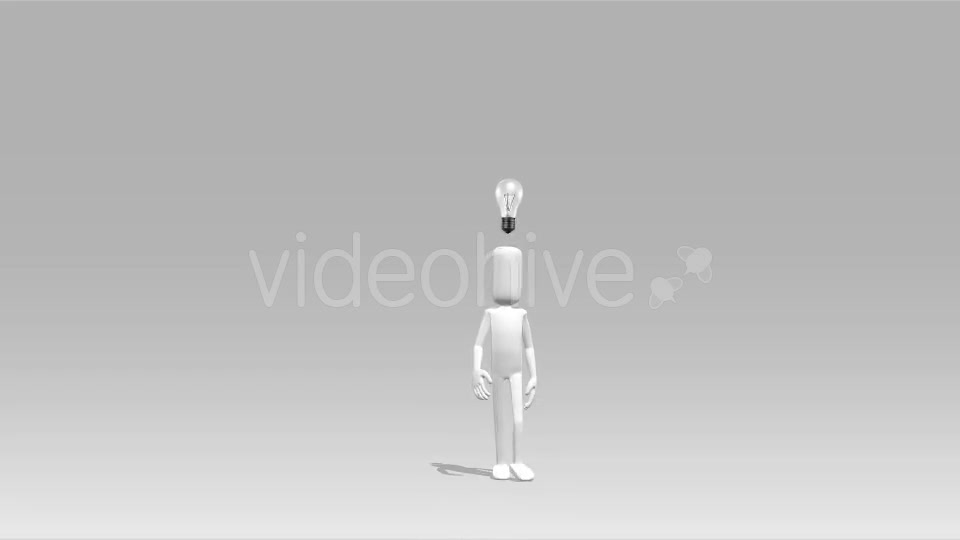 Light Bulb Man Walking - Download Videohive 19517291