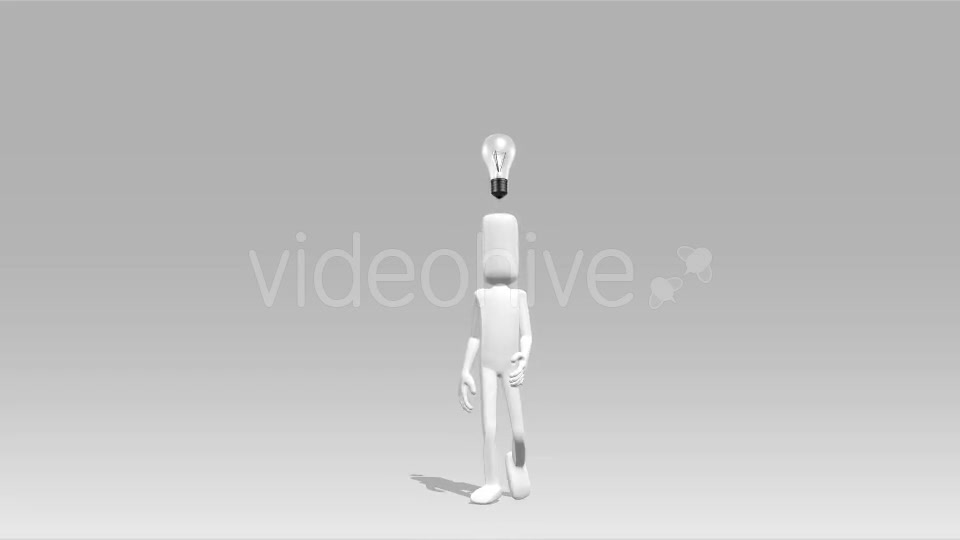 Light Bulb Man Walking - Download Videohive 19517291