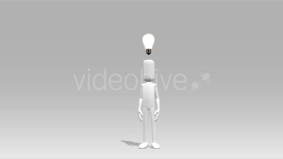 Light Bulb Man Walking - Download Videohive 19517291