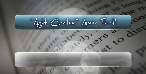 Light Circles LOWER THIRD - 125593 Download Videohive