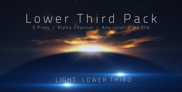 Light Lower Third 5 Pack ( All color ) - Download Videohive 6563186