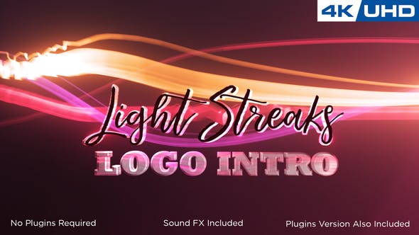 Light Streaks Logo Intro - Download 23219539 Videohive