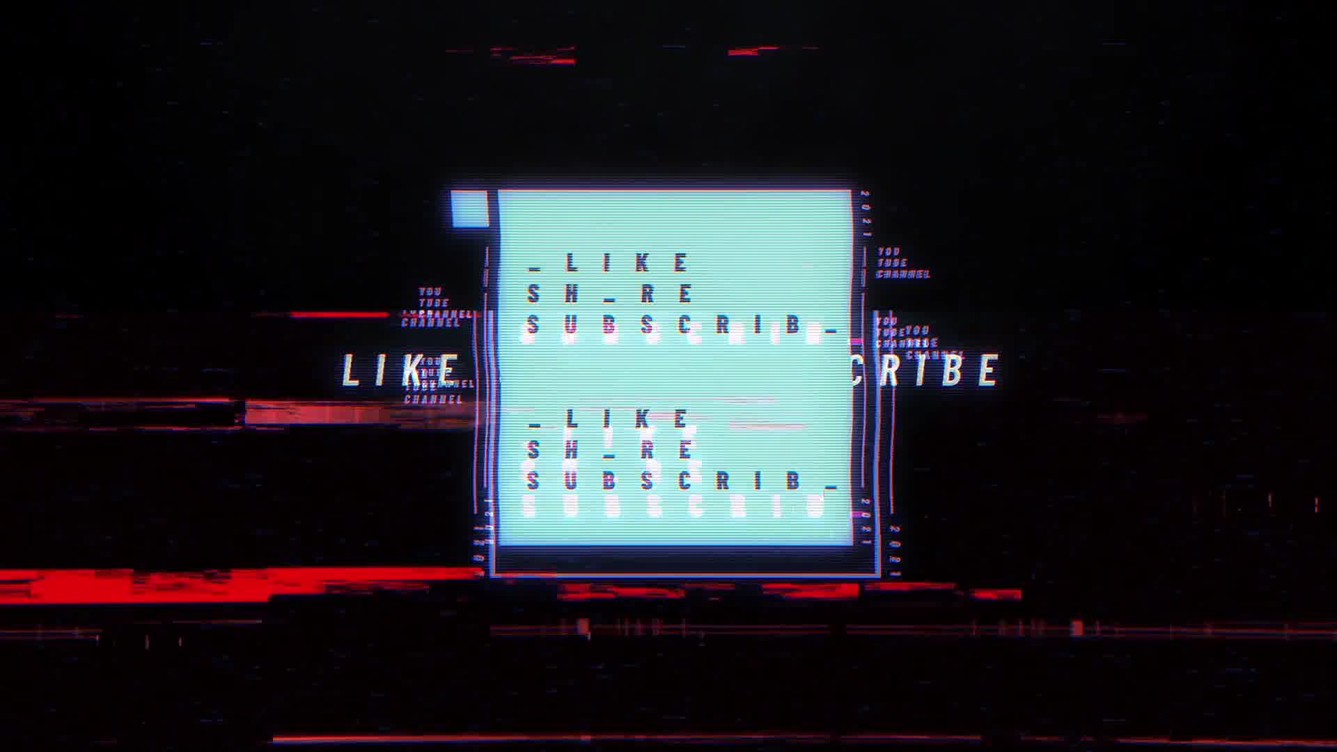 Like Share Subscribe Glitch Intro Opener Videohive 32774087 After Effects Image 10