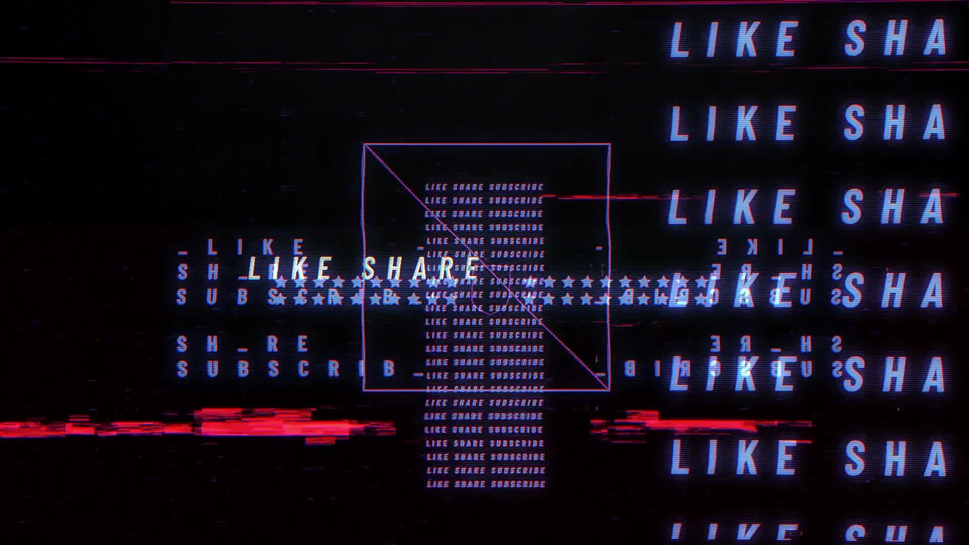 Like Share Subscribe Glitch Intro Opener Videohive 32774087 After Effects Image 9