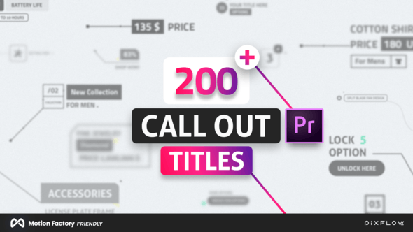 Line Call Out Titles for Premiere Pro - 22633449 Download Videohive