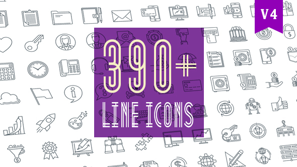 Line Icons Pack 390 Animated Icons - Download Videohive 20236035
