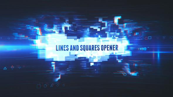 Lines and Squares Opener - 19708750 Videohive Download