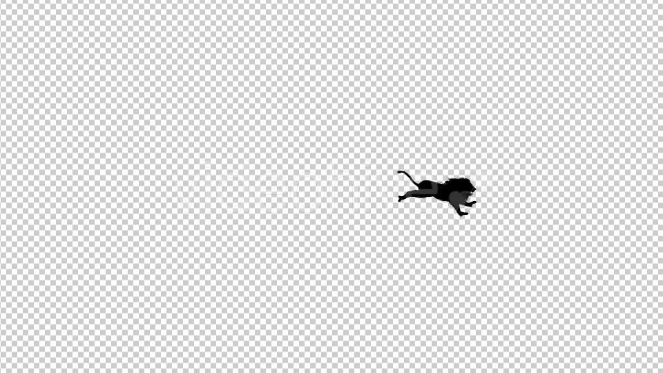 Lion Run Silhouette Animation - Download Videohive 20475116