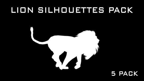 Lion Silhouettes 5 Pack - Download Videohive 21223369