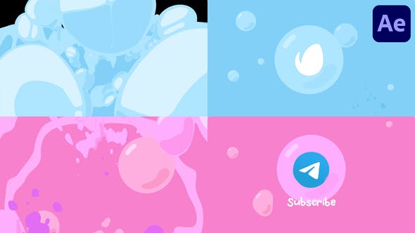 Liquid And Bubbles Logo Opener for After Effects - Videohive 39147132 Download