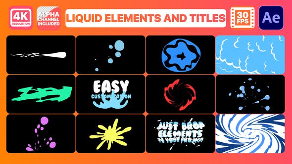 Liquid Elements And Titles | After Effects - Download Videohive 29223876