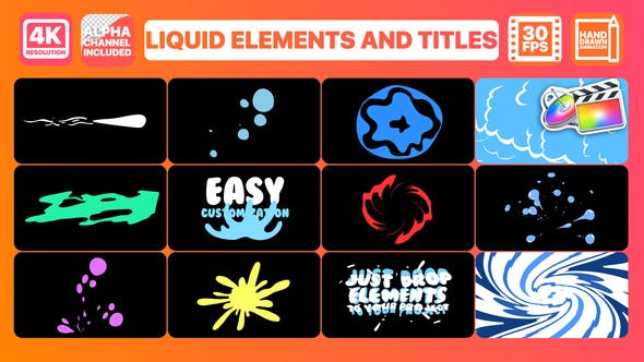 Liquid Elements And Titles | FCPX - Download Videohive 33838937