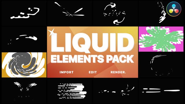 Liquid Elements | DaVinci Resolve - Videohive 33377772 Download