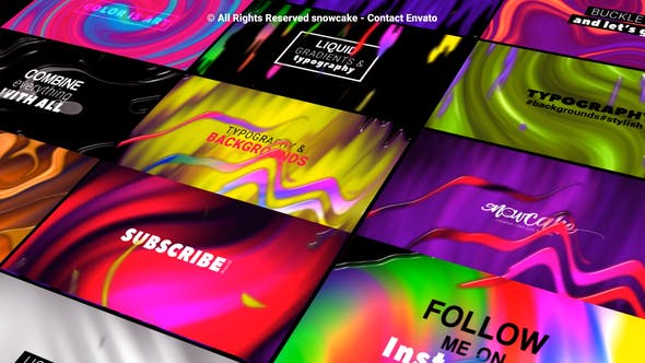 Liquid Gradient Backgrounds and Typography - Download Videohive 27616370