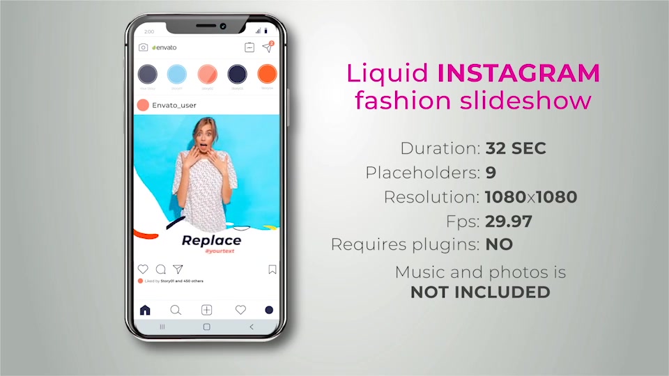 Liquid Instagram fashion slideshow Videohive 27555443 After Effects Image 8