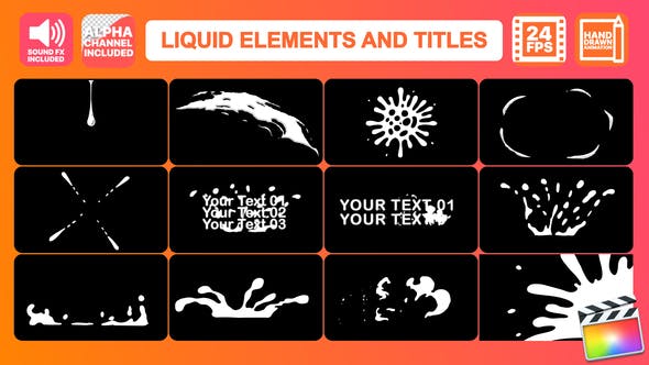 Liquid Motion Elements And Titles | Final Cut Pro - Download 23989649 Videohive