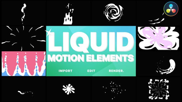 Liquid Motion Elements | DaVinci Resolve - 32269173 Videohive Download